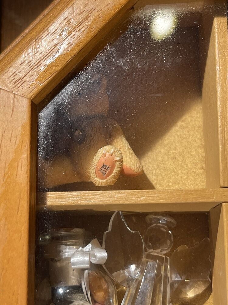 17 Slot Curio Cabinet / Small / Full Of Collectibles