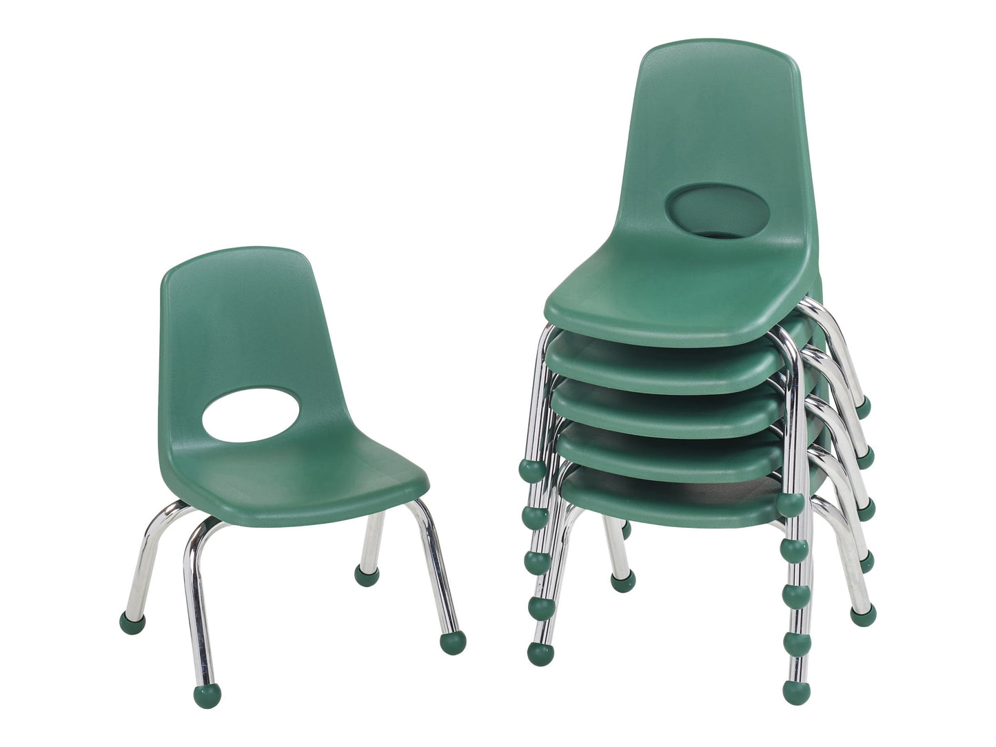 10in Stack Chair Ball Glide, 6-Pack