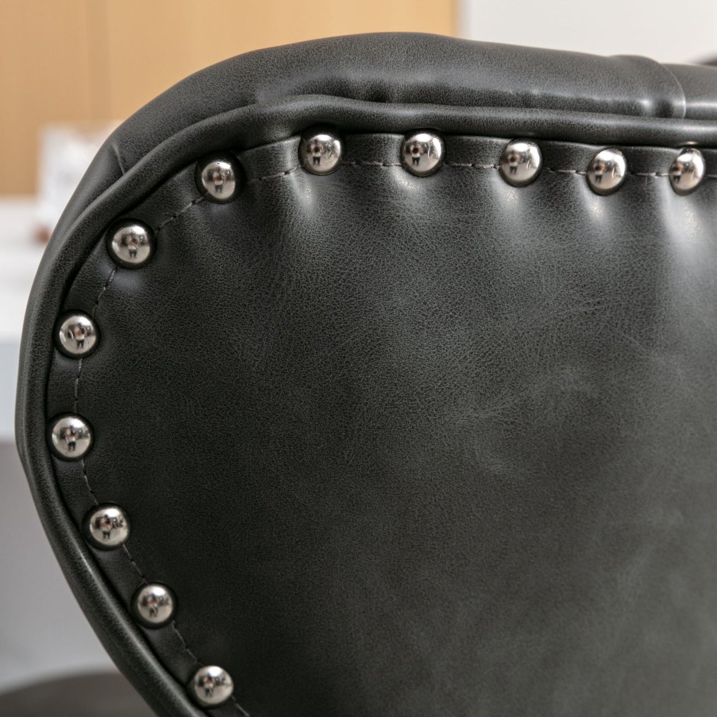 25-33 Inch PU Leather Bar Stools, Counter Height Adjustable Swivel Barstools High Bar Chairs with Back & Metal Base, Stools Chair with Footrest for Home Kitchen Island, Pub(Beige,Set of 2)