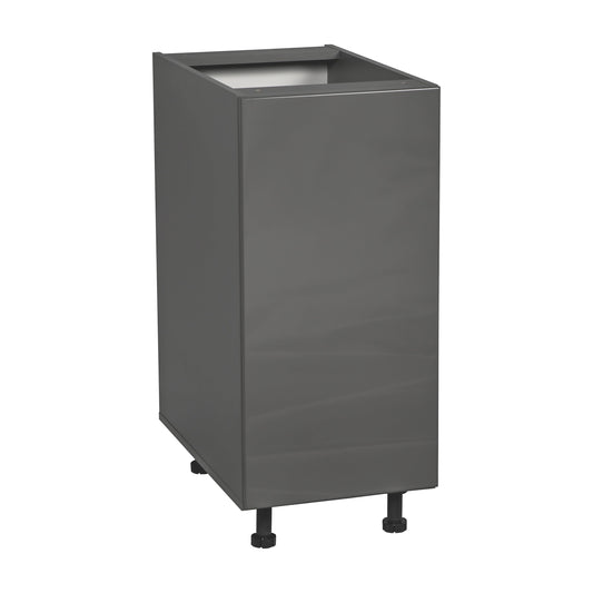 15in Base Cabinet High Single Door with Grey Gloss door