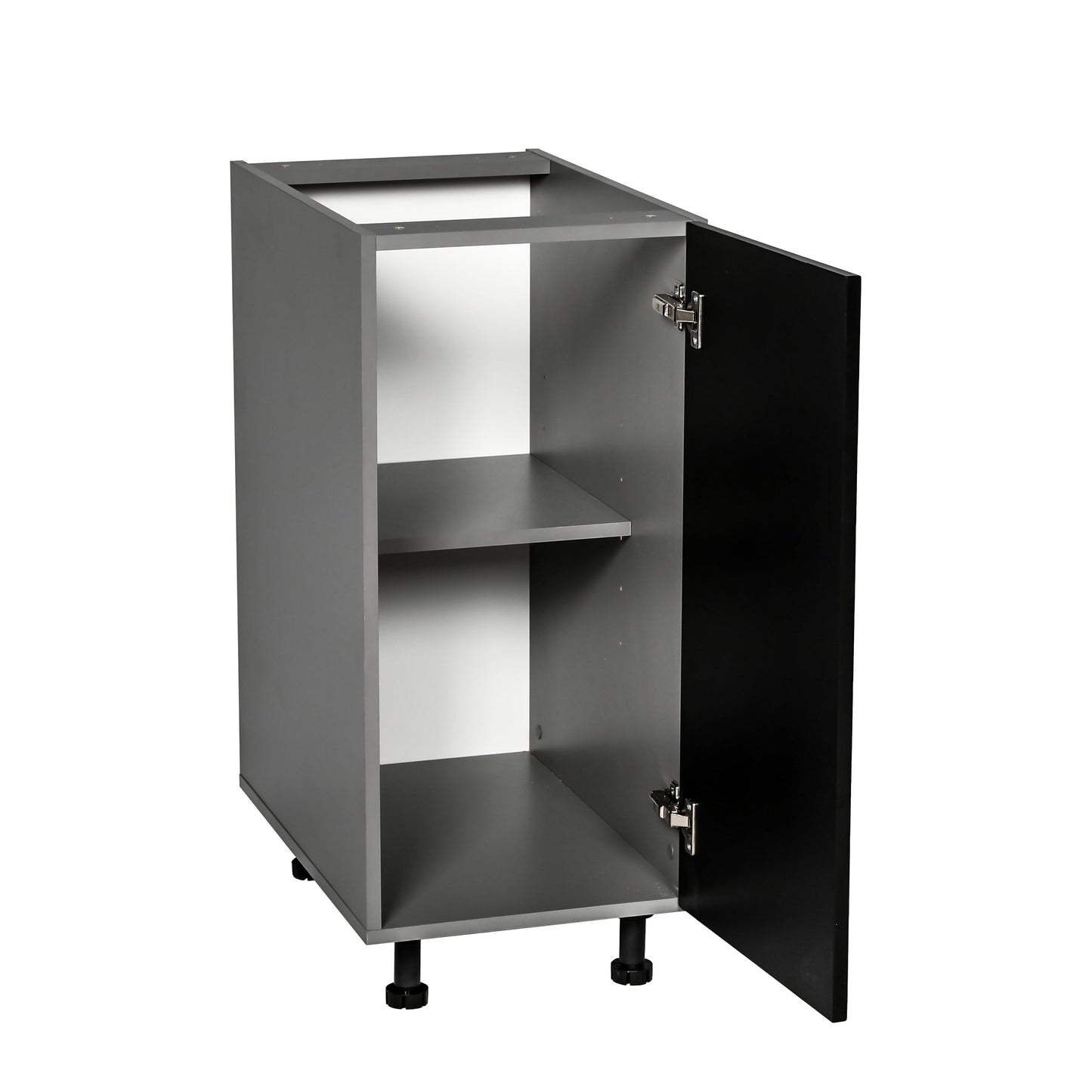 12in Base Cabinet High Single Door with Black Matte door