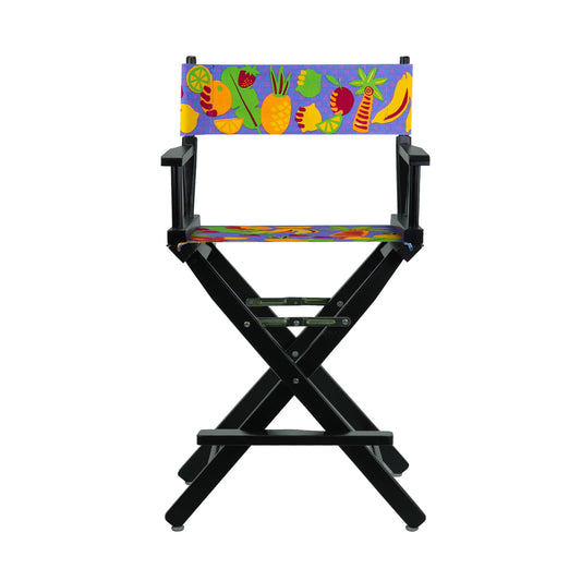24in Director's Chair Black Frame-Calypso Fruit