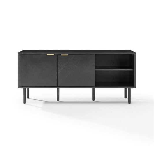 24 x 54 x 15.88 in. Brody Record Storage Sideboard, Black