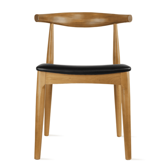 2xhome Solid Wood Farmhouse Dining Chair with PU Leather Cushion Seat, Kennedy Presidential Accent Armchair for Home or Office, Walnut