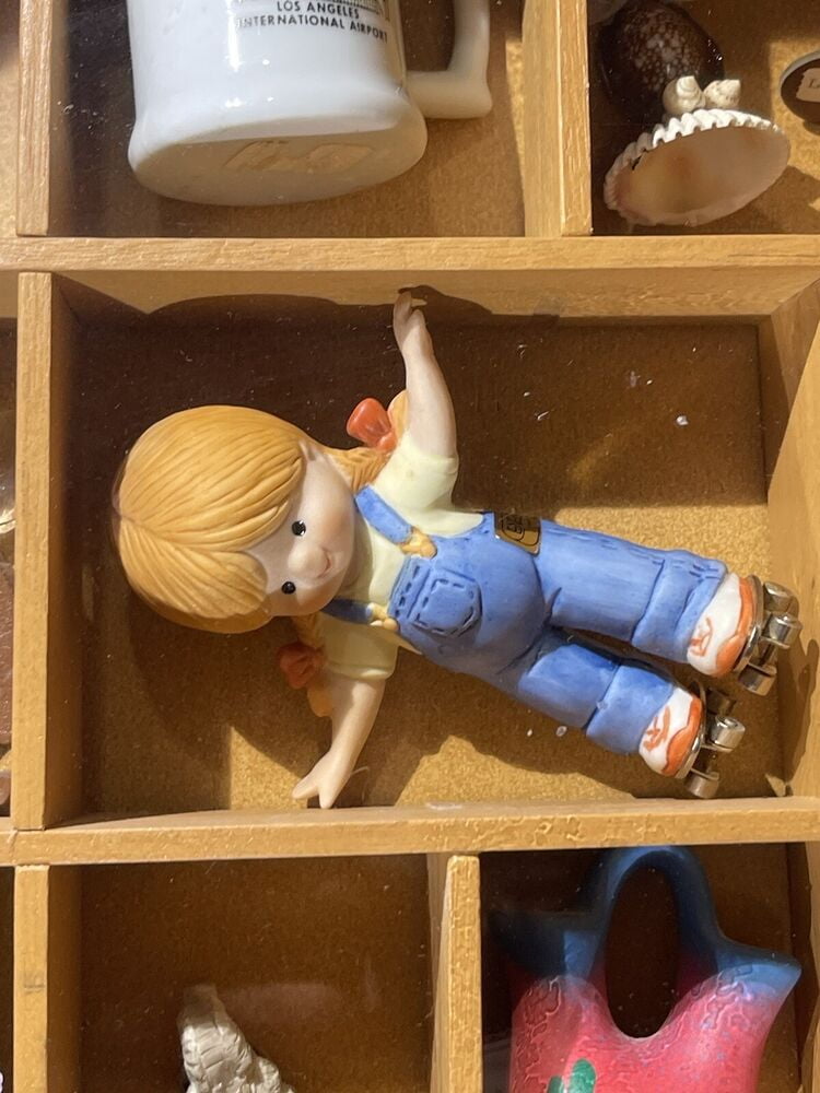 17 Slot Curio Cabinet / Small / Full Of Collectibles