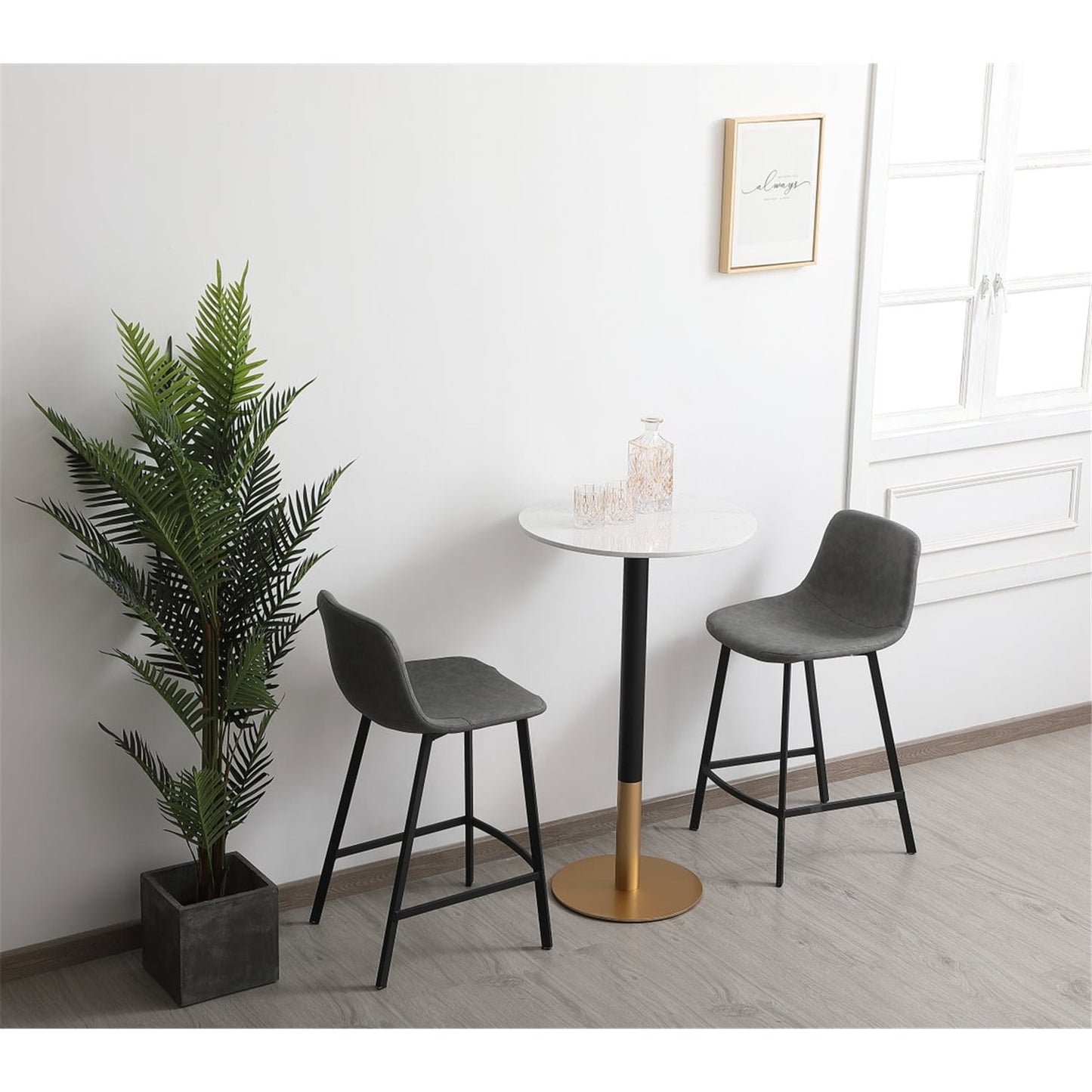 23 inch pub table in white