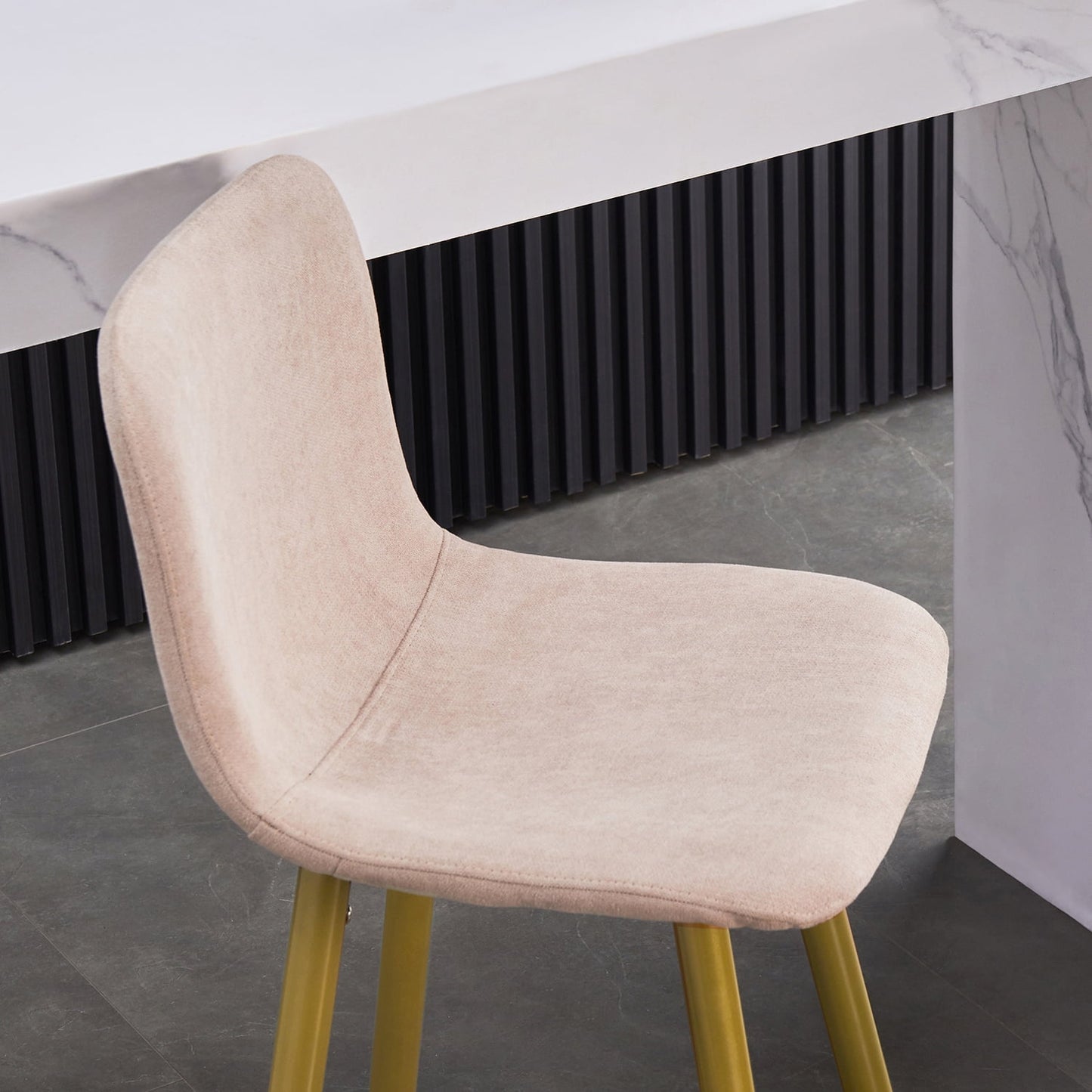 26 in. Upholstered Metal Frame Counter Stool with Fabric Seat (Set of 2),Pink