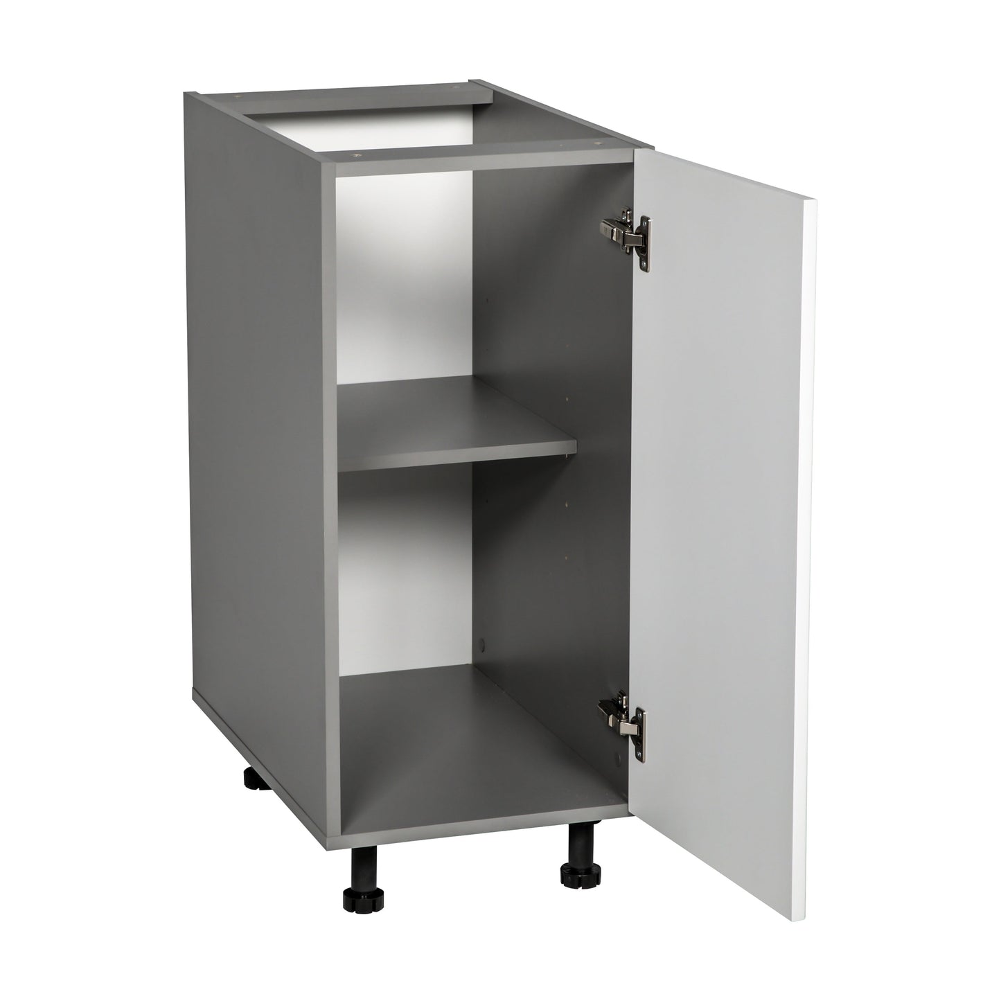 15in Base Cabinet High Single Door with White Gloss door