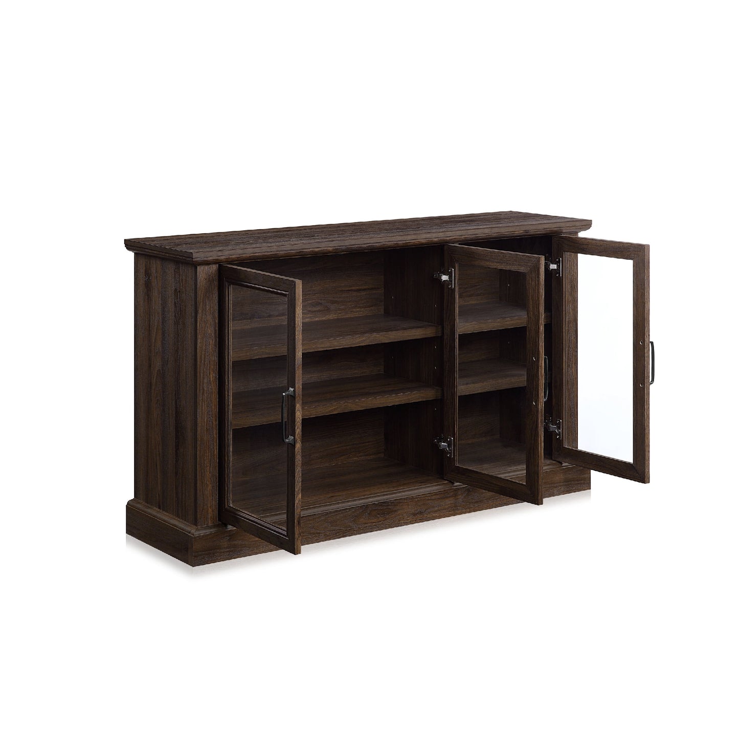 BELLEZE Modern Farmhouse Wood Sideboard Buffet - Liam (Dark Walnut)