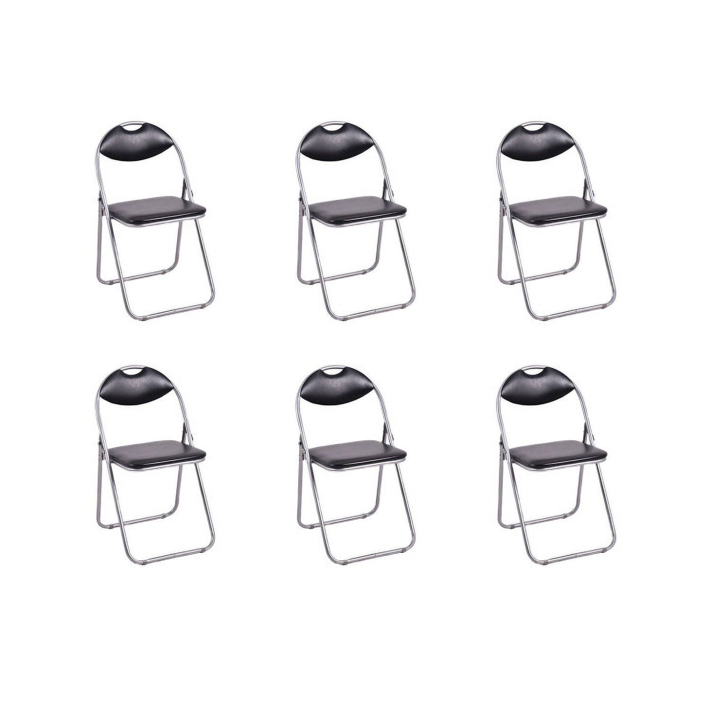 Resenkos Dining Chairs, Kitchen Chairs Trattoria Chairs,6 Pieces U-Shape Folding Chairs with Hollow Handle