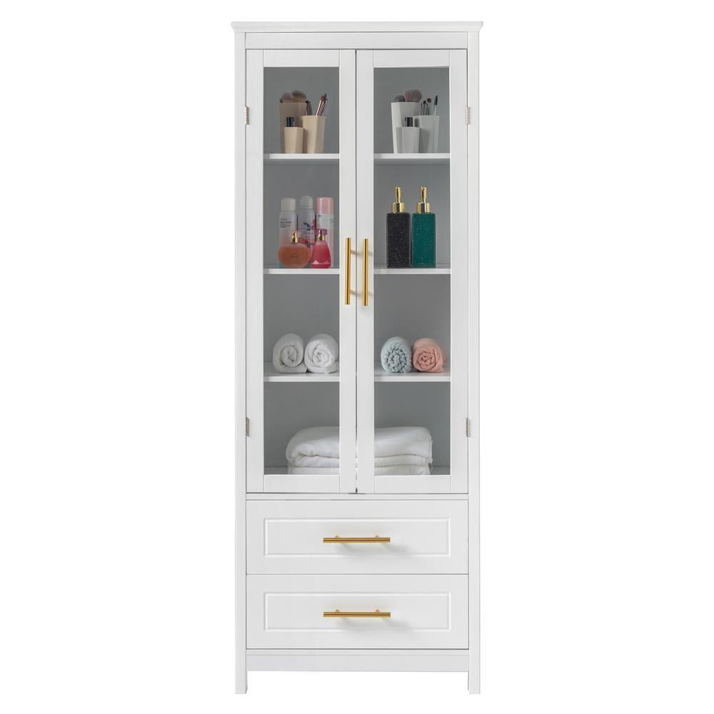 2 Doors Storage Cabinet Organizer Kitchen Pantry Cupboard for Home w/ 2 Drawers