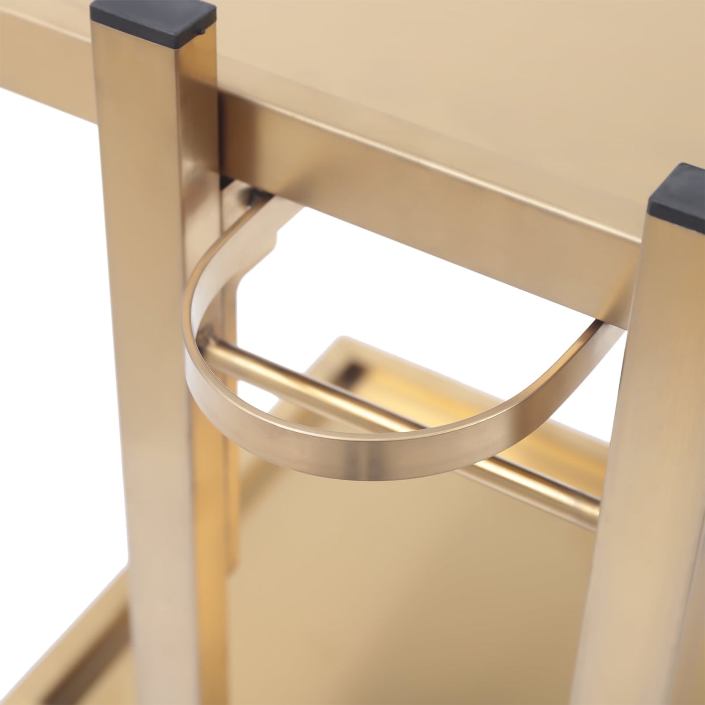 TOOL1SHOoo Salon Trolley Hairdressing Cart 2-Tier Stainless Steel Gold