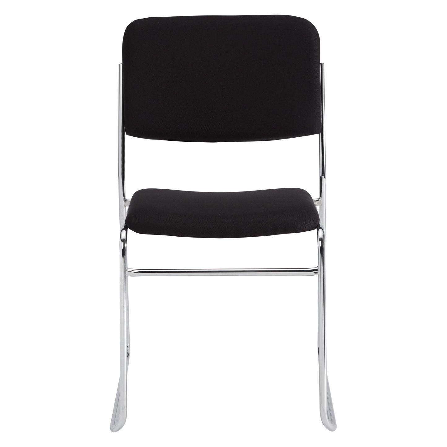(4 Pack) NPS? 8600 Series Fabric Padded Signature Stack Chair, Ebony Black