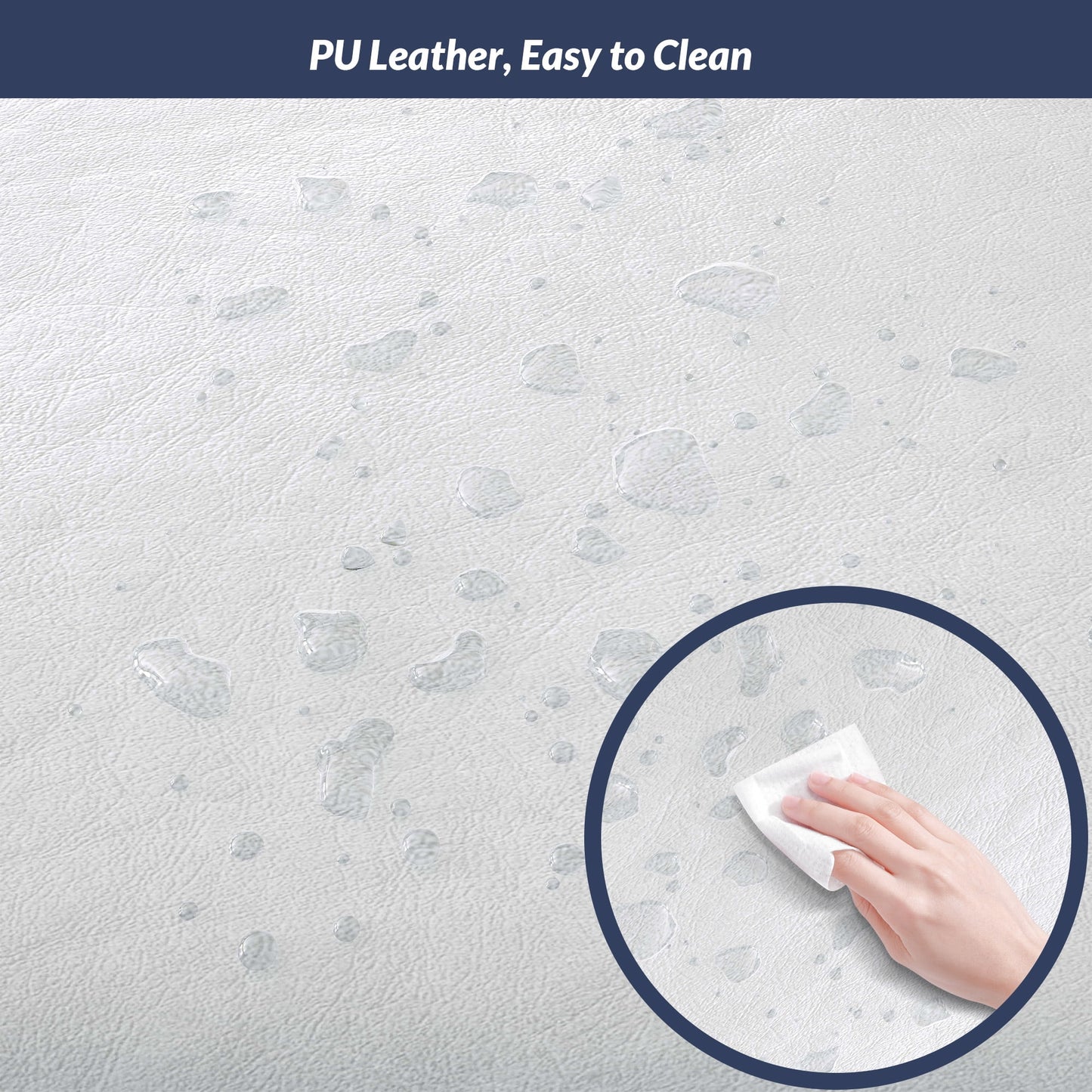 BELLEZE 30in Tall Industrial Bar Stools Set of 2, PU Leather Breakfast Seats, Counter Island Chairs for Bar Pub Bistro