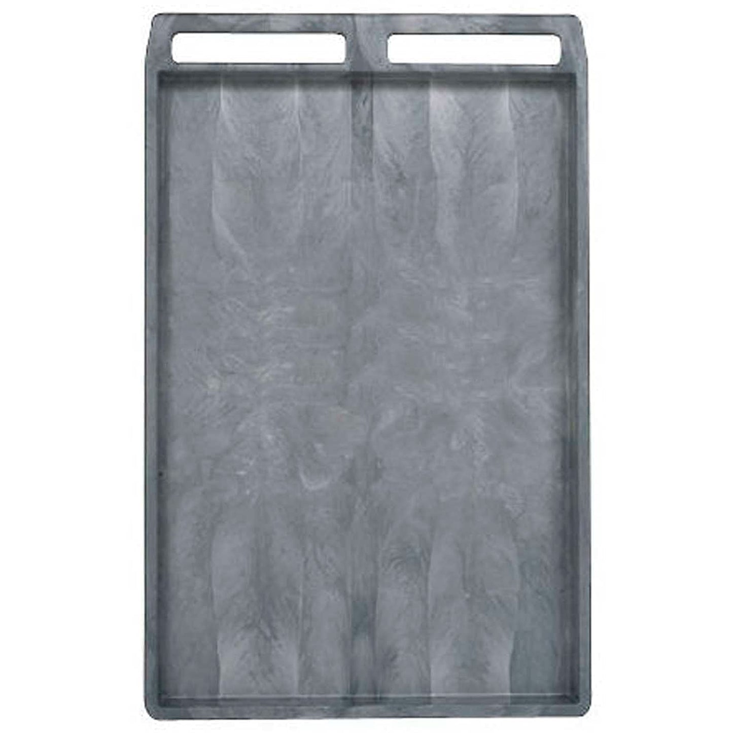 2 Shelf Tray Service & Utility Cart, Plastic, 40in x26in , 5in Rubber Casters