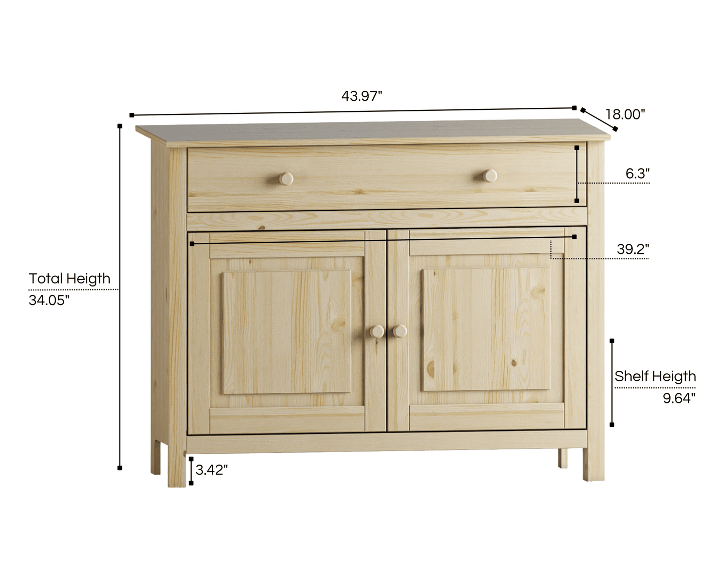 Sideboards & Buffets 2 Doors and 1 Drawer - by From the Tree Furniture