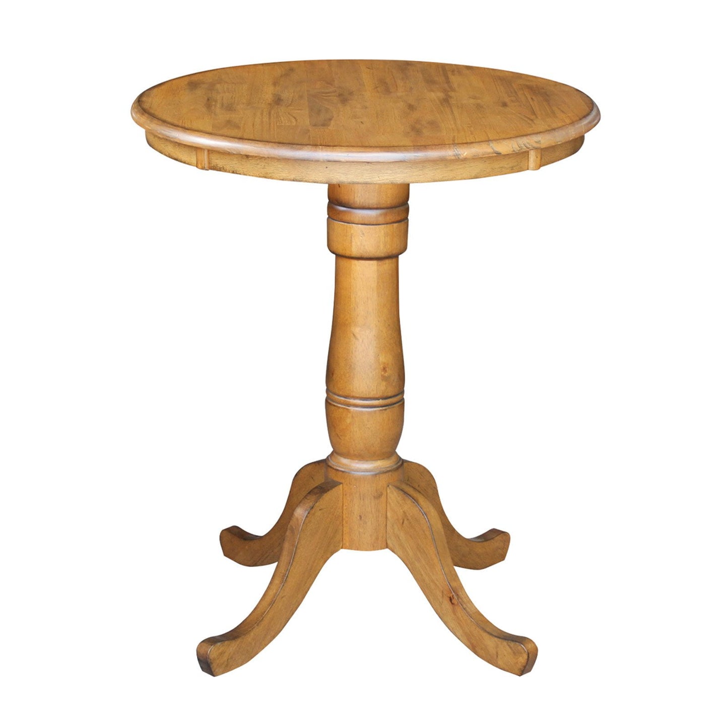 International Concepts 30in Round Top Dining Table in Pecan