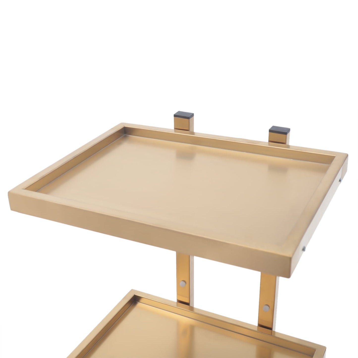 TOOL1SHOoo Salon Trolley Hairdressing Cart 2-Tier Stainless Steel Gold