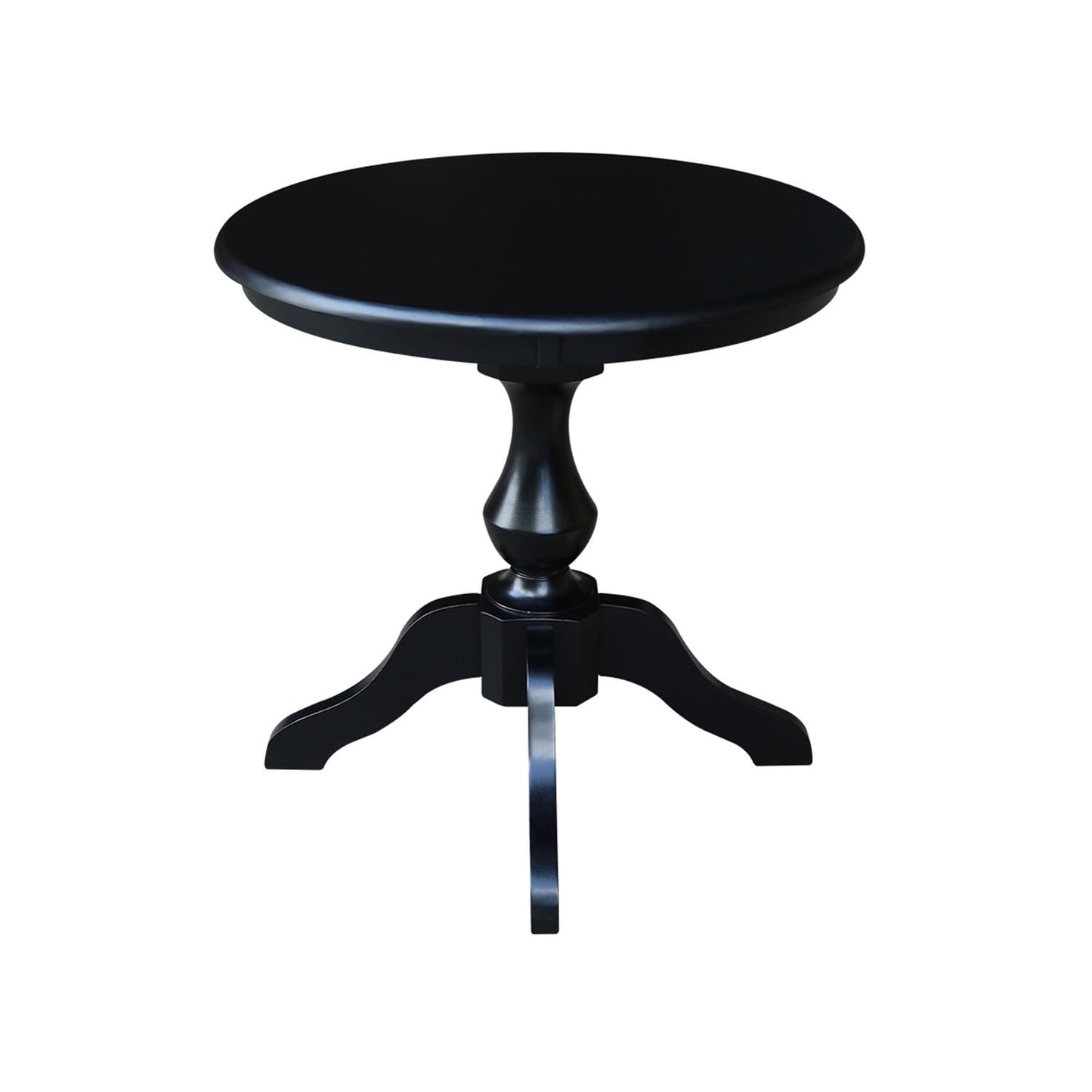 International Concepts 30in Round Pedestal Dining Table in Black