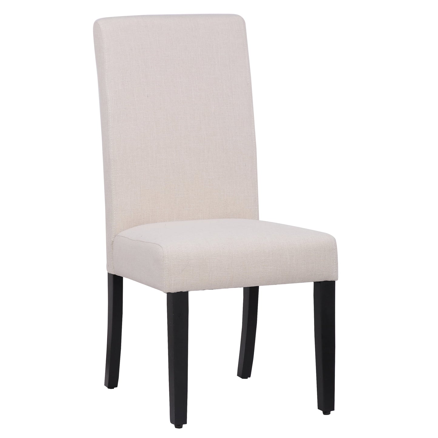 BELLURE Linen Fabric Upholstered Dining Side Chair (Set of 2), Beige