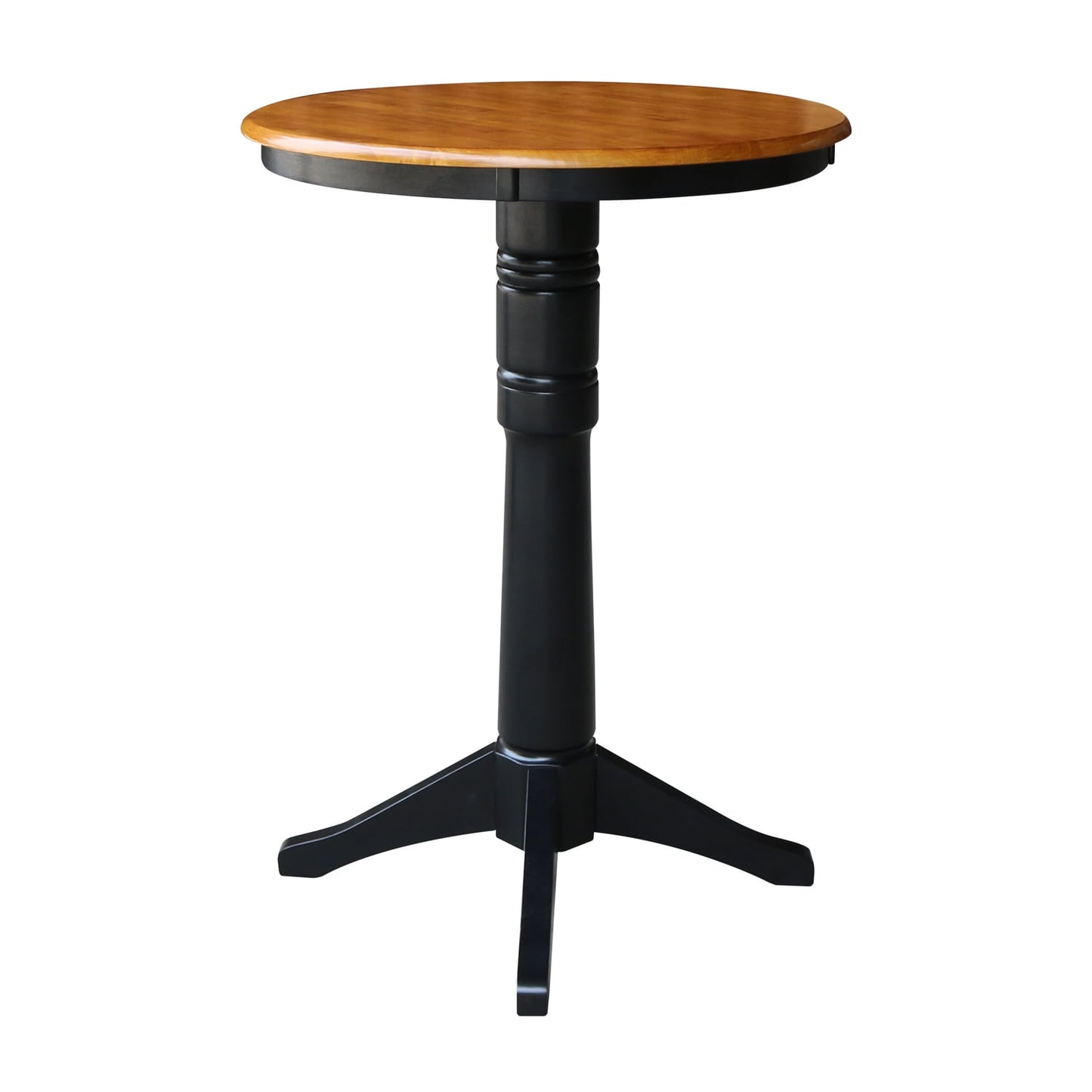International Concepts 30in Round Pedestal Bar Table in Cherry