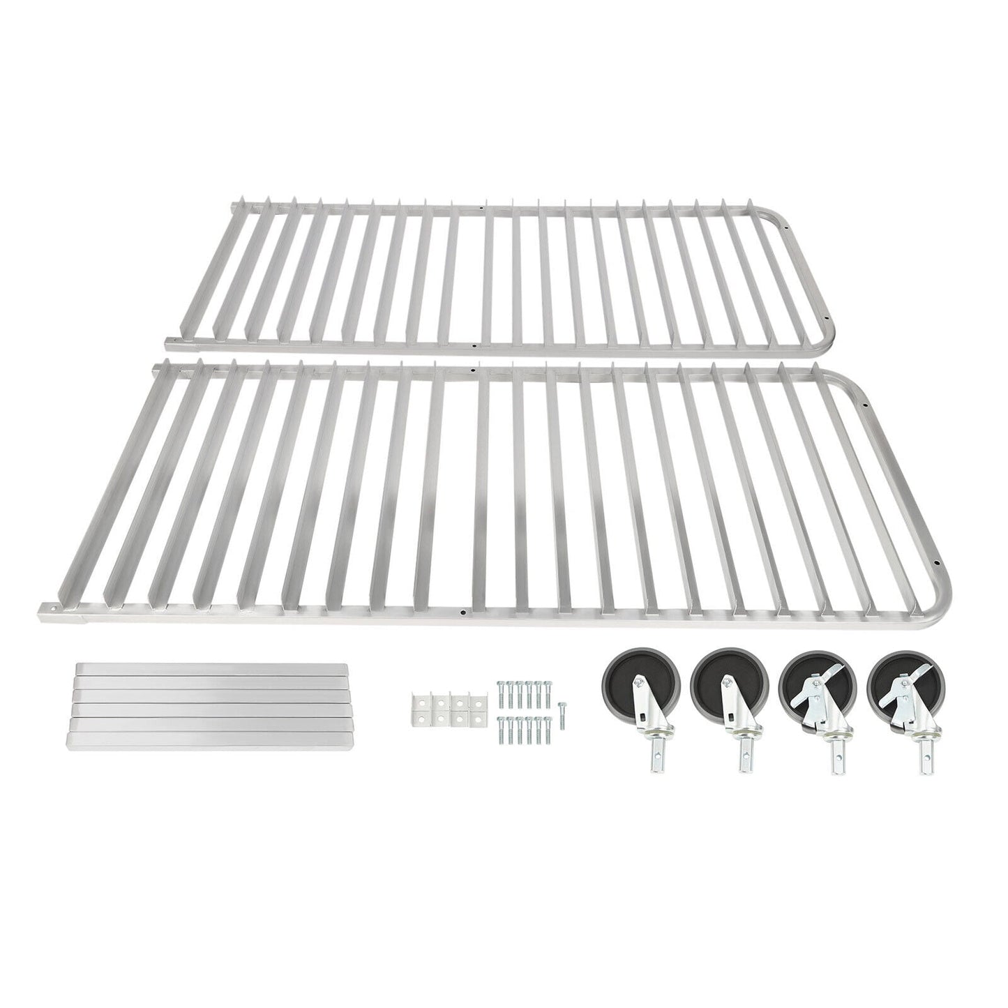 20 Tier Bakery Rack with Lockable Wheels Home Commercial Kitchen Bun Pan Sheet Rack Mobile Sheet Pan Racking Aluminum Trolley Storage Cooling Rack for Donuts and Bread