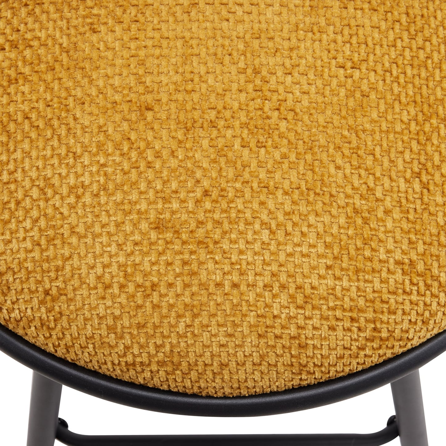 26 inch Bar Stool Set of 2, 360?? Swivel Counter Barstool with Backrest, Upholstered Hand-Woven Barstool, Modern Bar Chair with Footrest ,Yellow