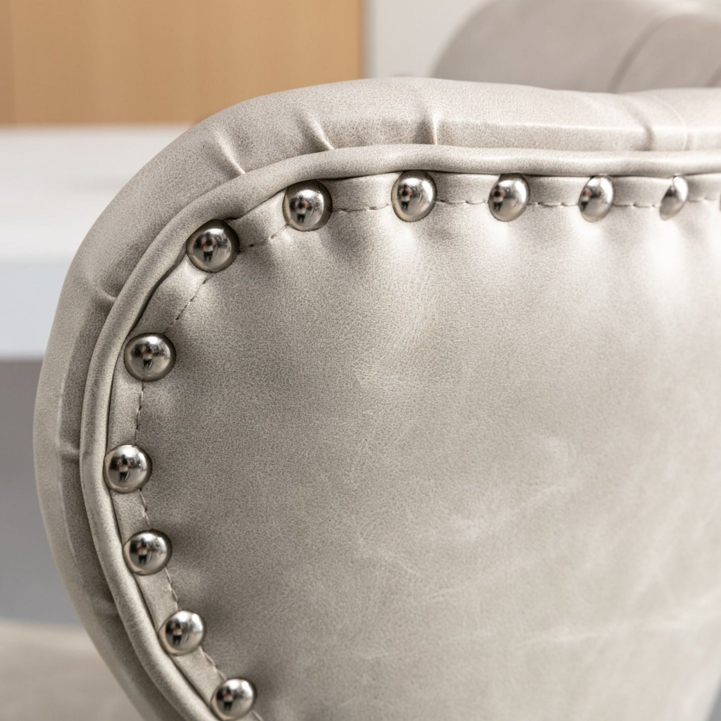 25-33 Inch PU Leather Bar Stools, Counter Height Adjustable Swivel Barstools High Bar Chairs with Back & Metal Base, Stools Chair with Footrest for Home Kitchen Island, Pub(Beige,Set of 2)