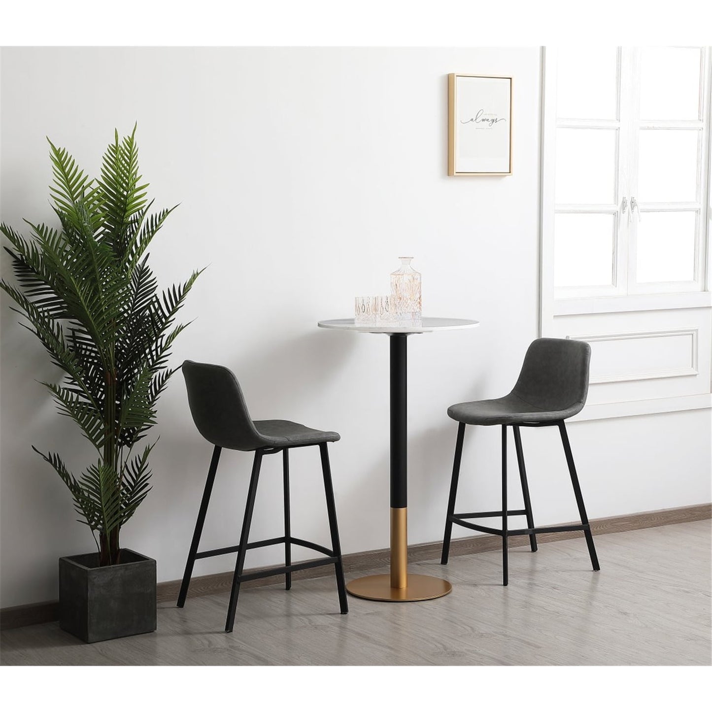 23 inch pub table in white