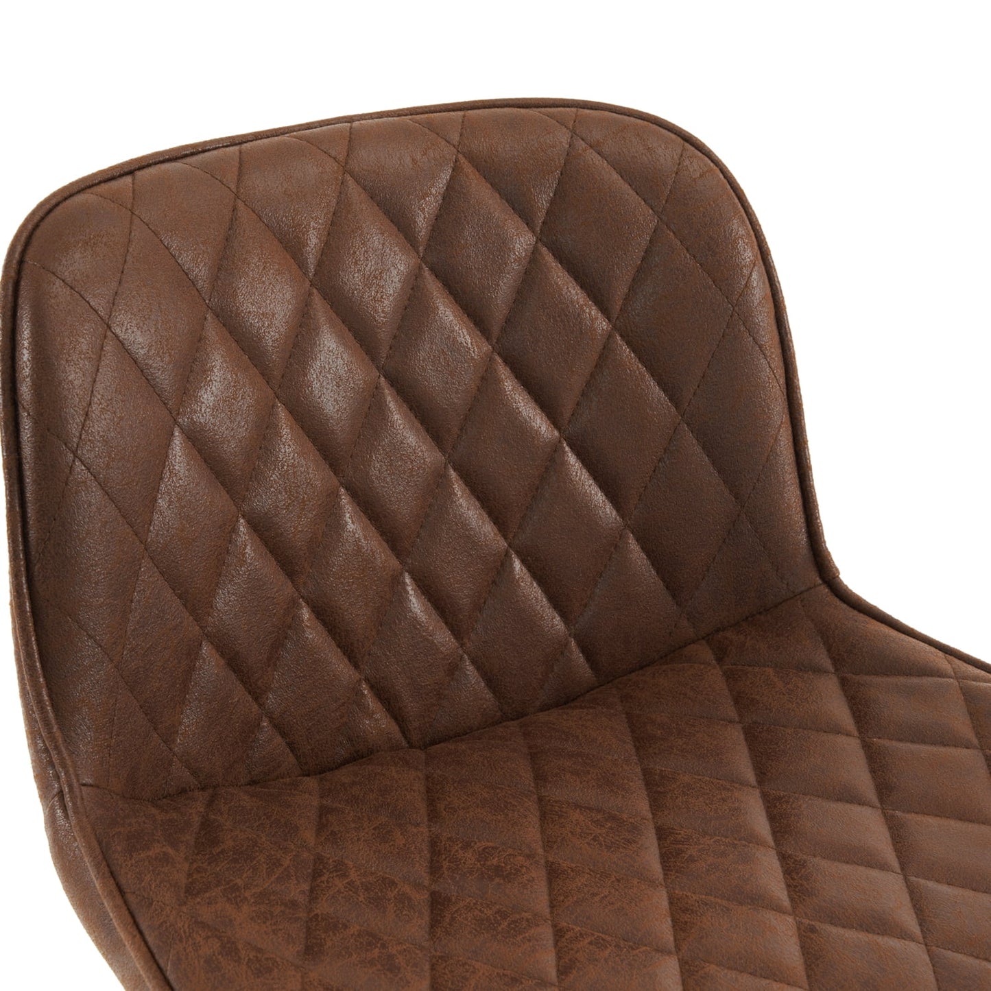 26in Bar Stools Set of 2, 360?? Swivel Counter Bar Stool with Back, Mid-Century Modern, Suede Fabric Barstool Chair for Kitchen Island, Bar Counter,Brown